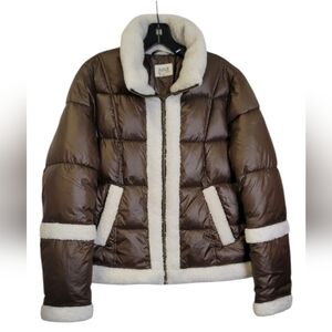 A New Approach (A.n.a) puffer with teddy fleece lining Coat